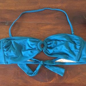 Jcrew bikini top. Removable halter strap. Teal